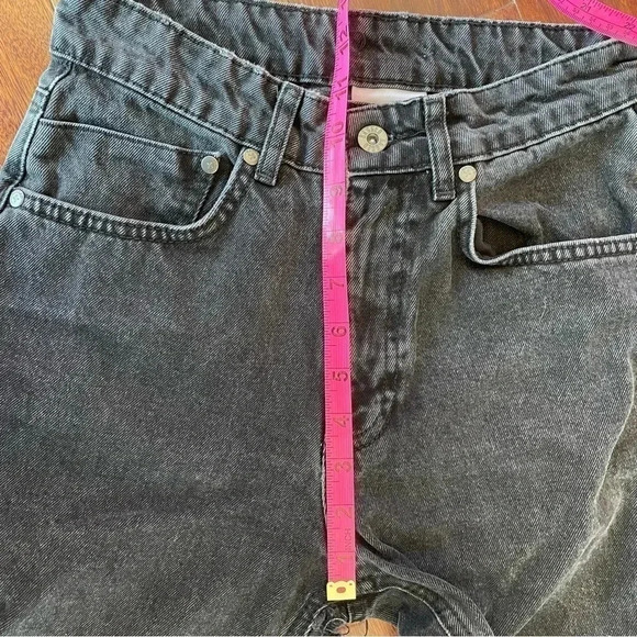 The Ragged Priest Butt Cut Black Mom Jeans High Waisted Pants Charcoal 26 - Picture 16 of 16